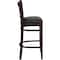 Flash Furniture Ladder Back Mahogany Wood Restaurant Barstool, Black Vinyl Seat, PK2 2-XU-DGW0005BARLAD-MAH-BLKV-GG - alternate 3